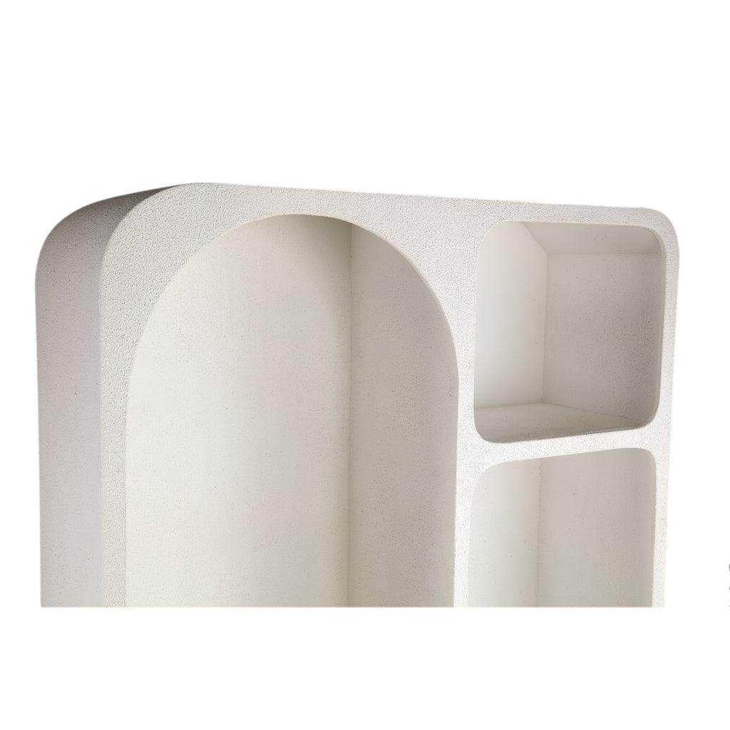 livinglovely.nl - Emmelie White MDF rough organic shape cabinet high 80x26x160 PTMD - Wandkast - PTMD - livinglovely.nl