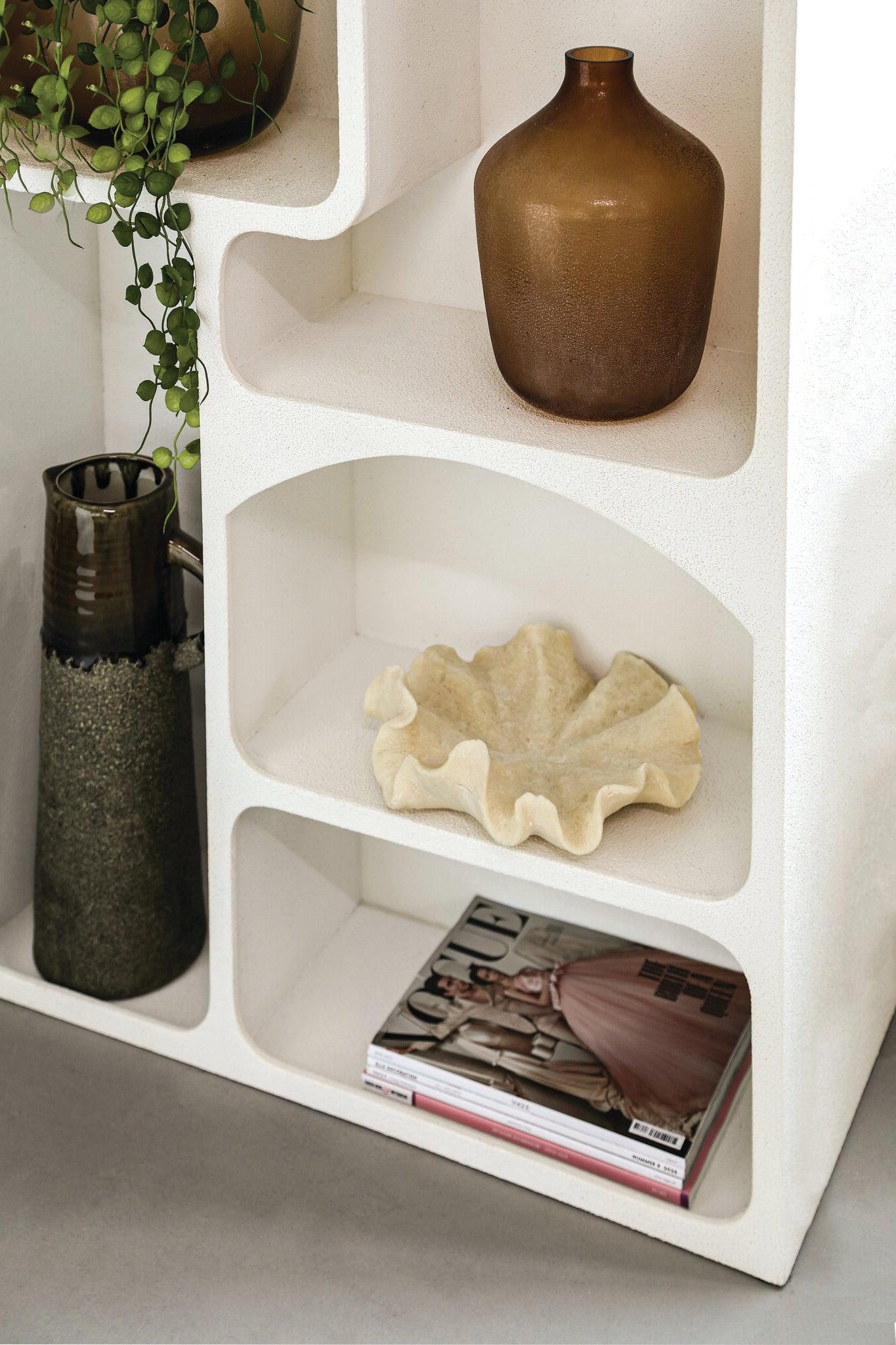 livinglovely.nl - Emmelie White MDF rough organic shape cabinet high 80x26x160 PTMD - Wandkast - PTMD - livinglovely.nl