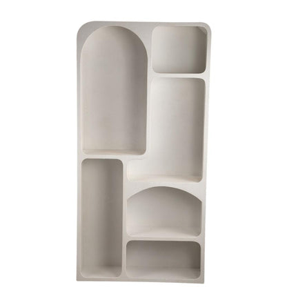 livinglovely.nl - Emmelie White MDF rough organic shape cabinet high 80x26x160 PTMD - Wandkast - PTMD - livinglovely.nl