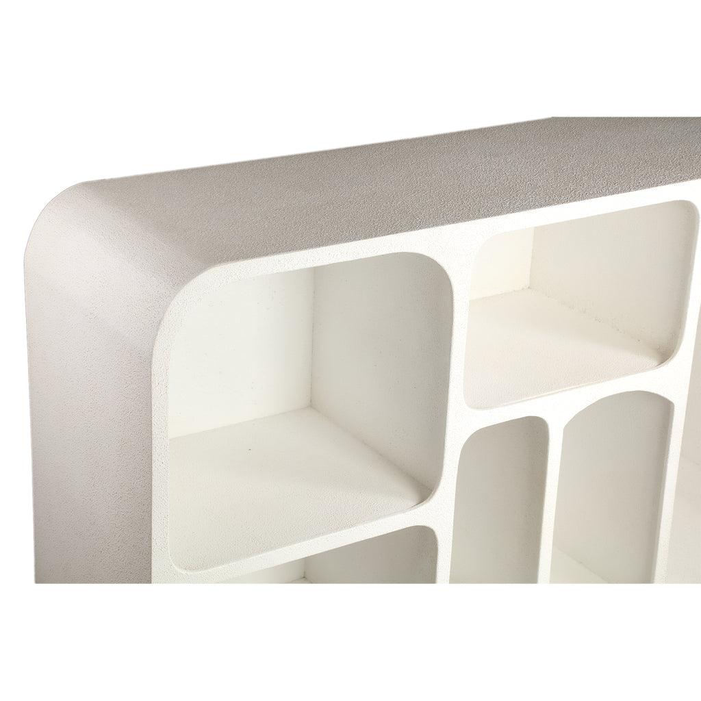 livinglovely.nl - Emmelie White MDF rough organic shape cabinet low - Wandkast - PTMD - livinglovely.nl