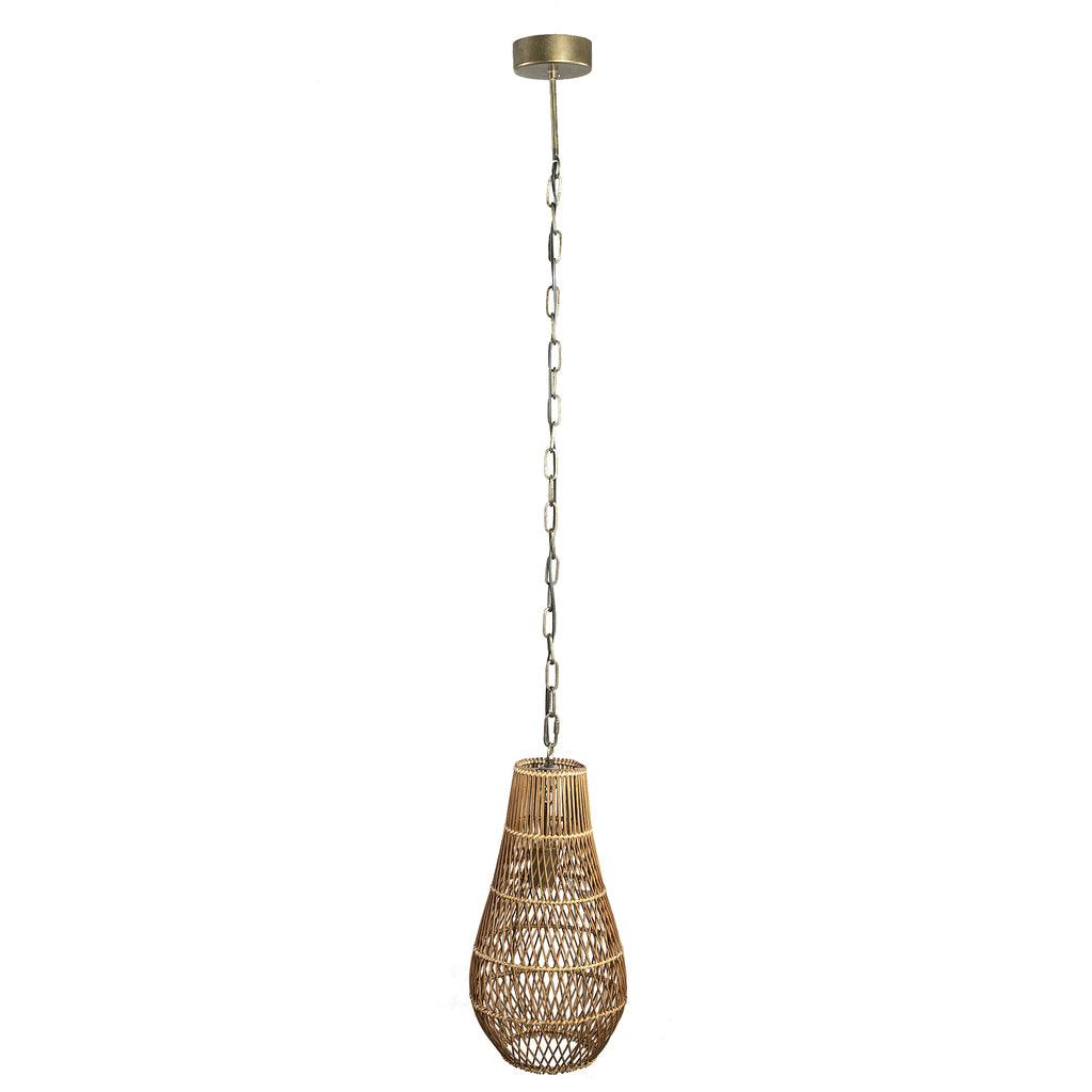 livinglovely.nl - Erandi Natural reed hanging lamp egg shape round PTMD - Hanglamp - PTMD - livinglovely.nl