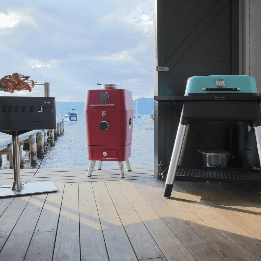 livinglovely.nl - Everdure 4K Houtskool Barbecue Rood - BBQ - Everdure - livinglovely.nl