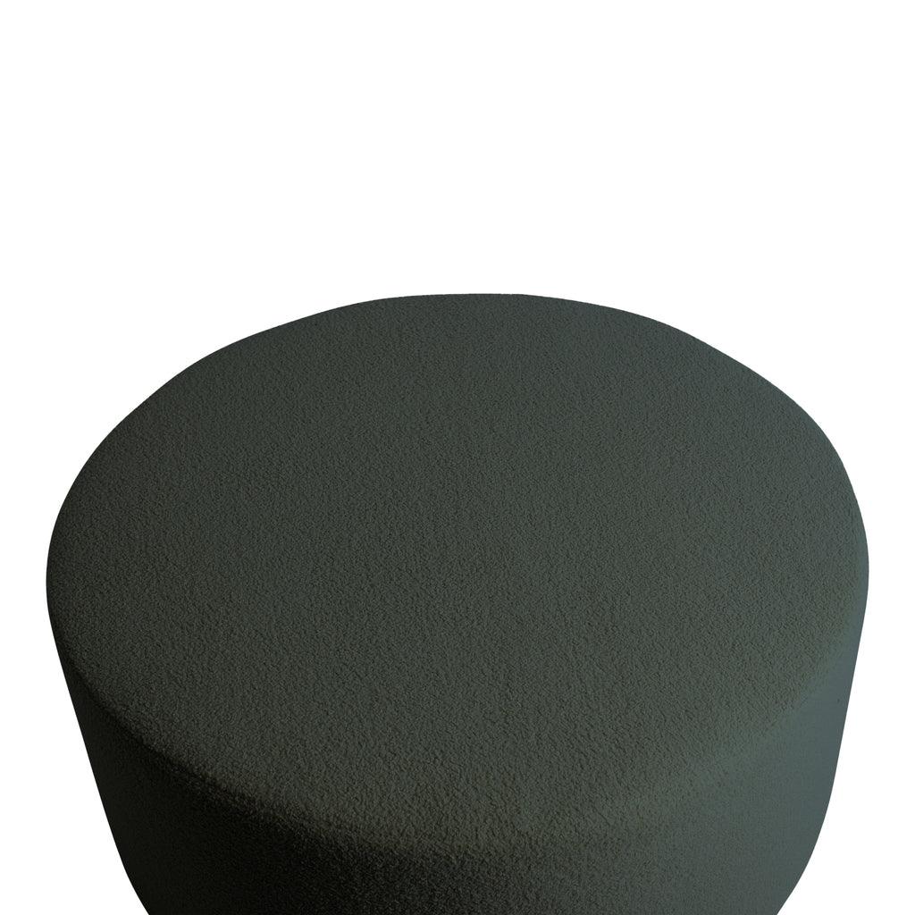 livinglovely.nl - Evie Teddy Green round pouf PTMD - Poef - PTMD - livinglovely.nl