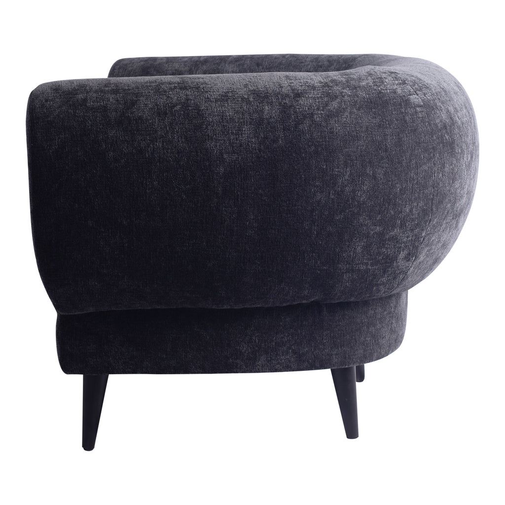 livinglovely.nl - Fauteuil Elefan Antraciet Rond PTMD - Fauteuil - PTMD - livinglovely.nl