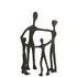 livinglovely.nl - Figuur Familie Kring Aluminium Zwart - Beeld - J-Line - livinglovely.nl