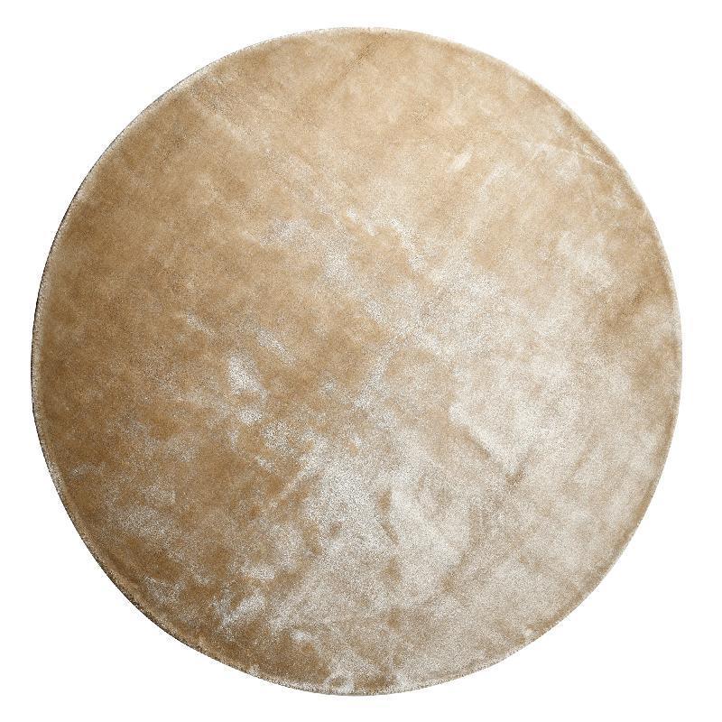 livinglovely.nl - Flavia Taupe Viscose Handwoven Carpet Round Ø350cm PTMD - Vloerkleed - PTMD - livinglovely.nl