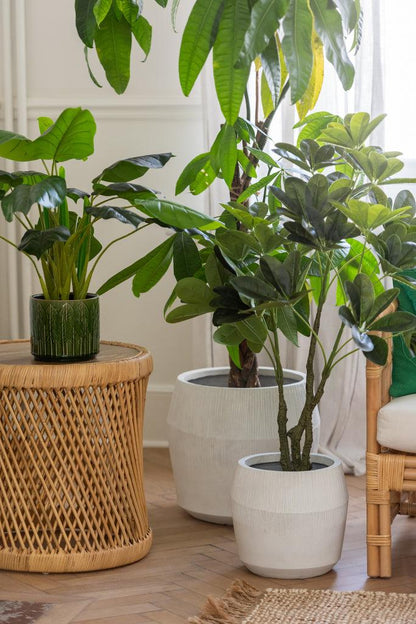 livinglovely.nl - Geldboom In Pot Plastiek Groen Small - Kunstplant - J-Line - livinglovely.nl