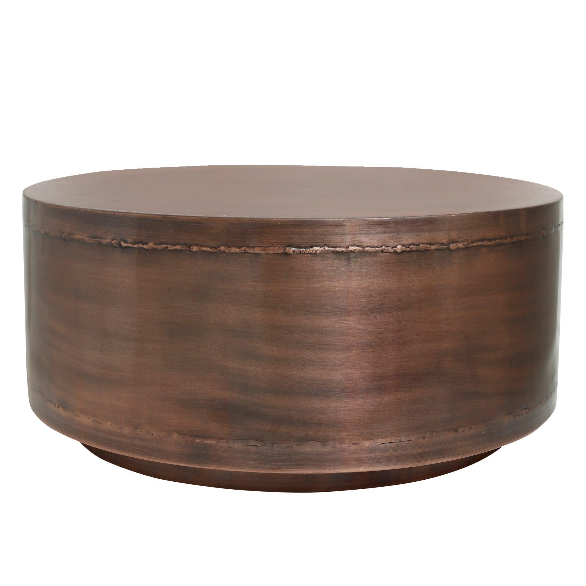 livinglovely.nl - Georgy Copper Iron Side Table Round set van 2 PTMD - Salontafel - PTMD - livinglovely.nl