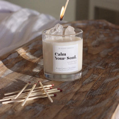 livinglovely.nl - Geurkaars Calm Your Soul Incl Spotify Playlist - Geurkaars - De Scent - livinglovely.nl