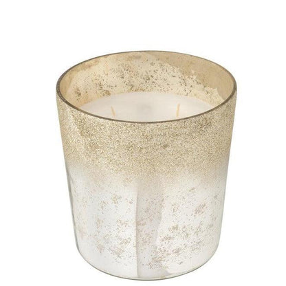 livinglovely.nl - Geurkaars Deluxe Glas Zilver Medium 80uur - Geurkaars - J-Line - livinglovely.nl