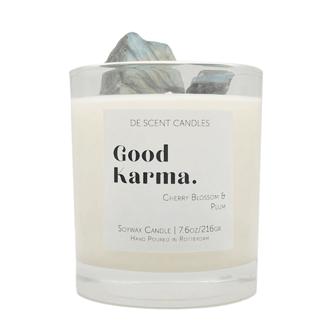 livinglovely.nl - Geurkaars Good Karma Incl Spotify Playlist - Geurkaars - De Scent - livinglovely.nl