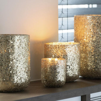 livinglovely.nl - Geurkaars Luxuria Goud Small J-Line - 40 Uur - Geurkaars - J-Line - livinglovely.nl