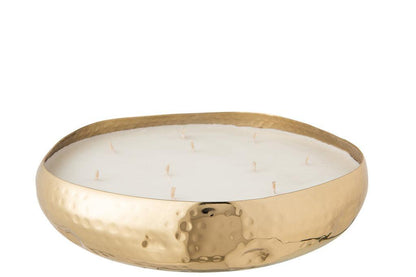 livinglovely.nl - Geurkaars M-Chic Metaal Goud Large-44u - Geurkaars - J-Line - livinglovely.nl