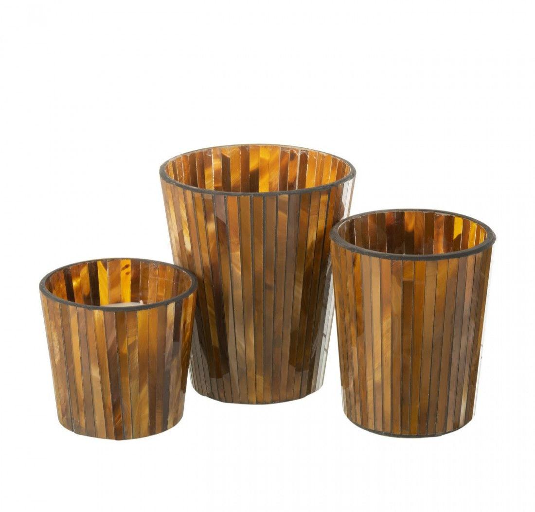 livinglovely.nl - Geurkaars Noa Zesty Sunburst Oker Large-60h - Geurkaars - J-Line - livinglovely.nl