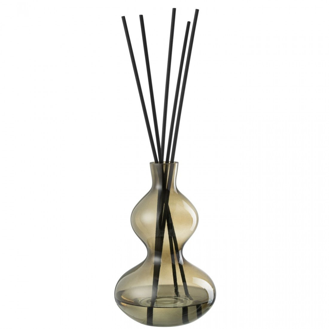 livinglovely.nl - Geurolie Olive&amp;Frank Incense Glas Groen Large 1000ml - Geurstokjes - J-Line - livinglovely.nl