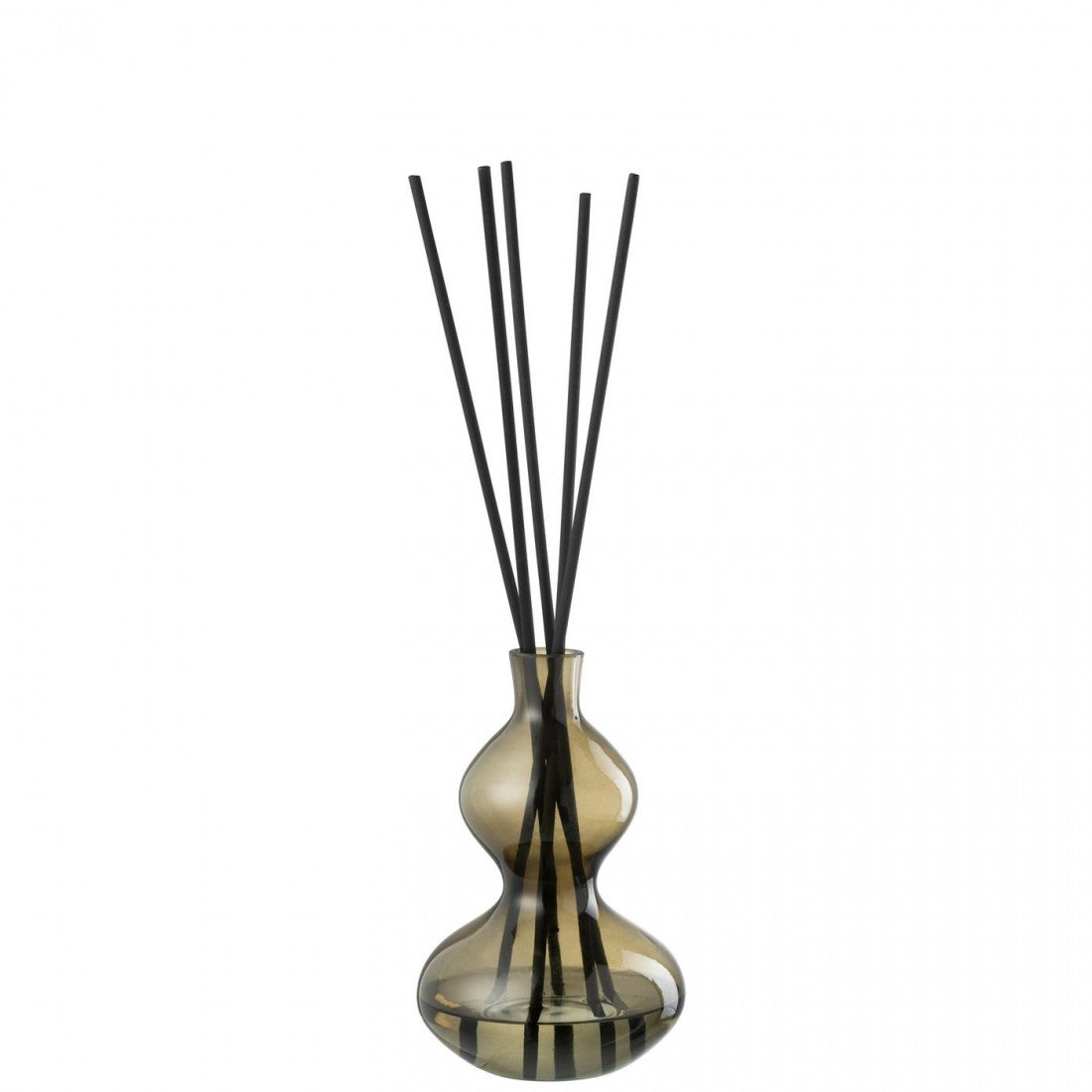 livinglovely.nl - Geurolie Olive&amp;Frank Incense Glas Groen Small 500ml - Geurstokjes - J-Line - livinglovely.nl