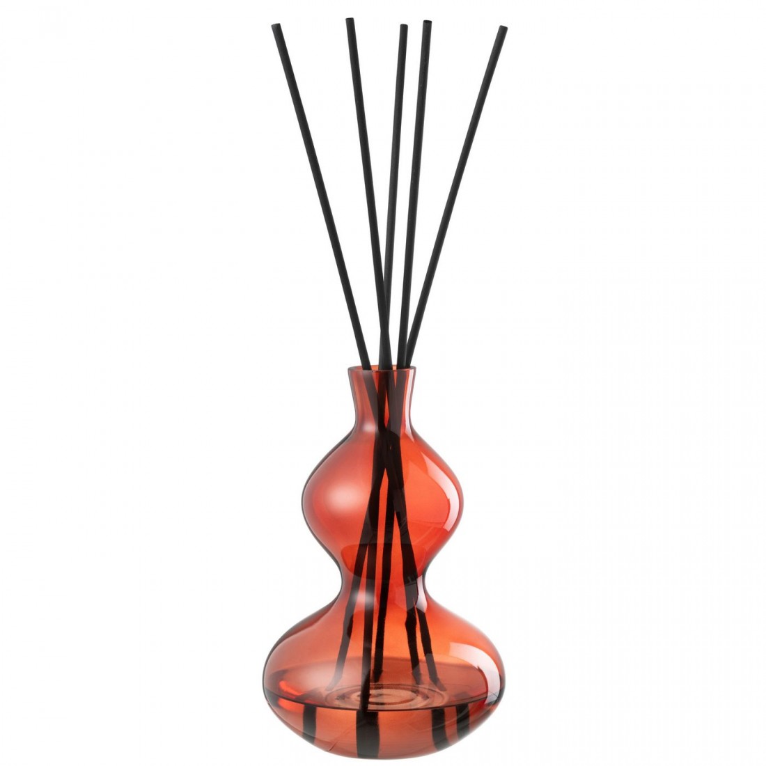 livinglovely.nl - Geurolie Olive&amp;Frank Incense Glas Rood Large 1000ml - Geurstokjes - J-Line - livinglovely.nl