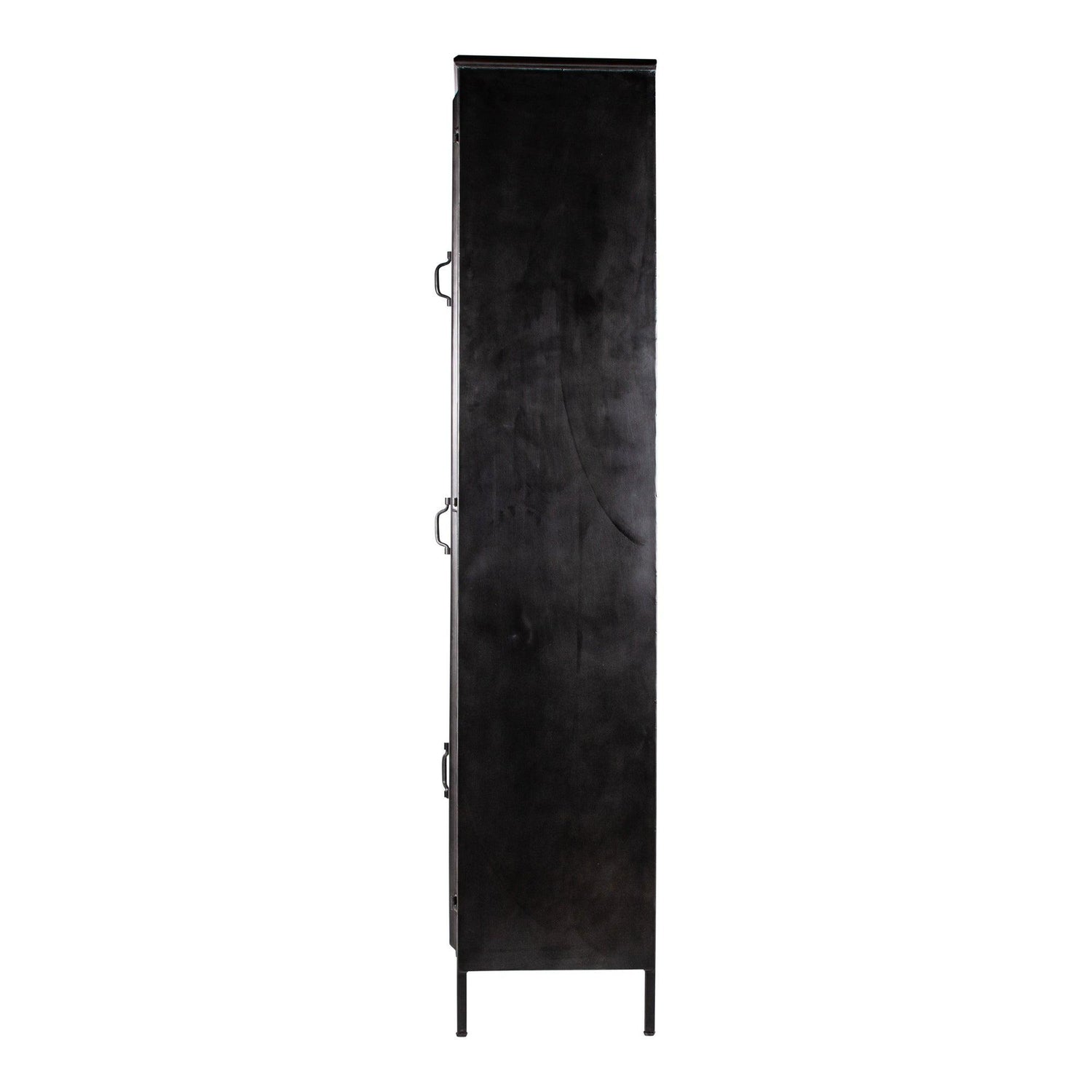 livinglovely.nl - Gijs Black Metal Cabinet Glass Doors PTMD - Kast - PTMD - livinglovely.nl