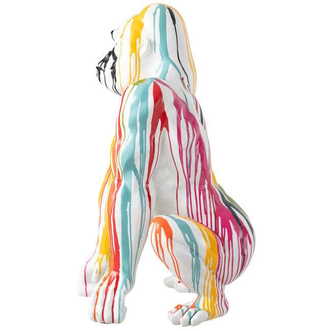 livinglovely.nl - Gorilla Paint Polyresin Mix - Beeld - J-Line - livinglovely.nl