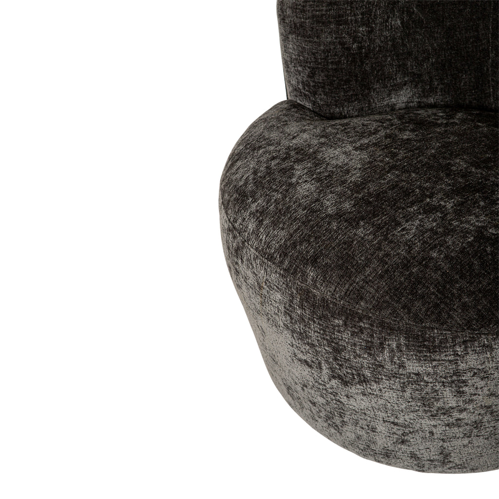 livinglovely.nl - Grasa Fauteuil Antraciet – Fiore Stof 0504 PTMD - Fauteuil - PTMD - livinglovely.nl