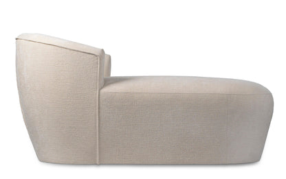 livinglovely.nl - Grasa White 9852 Fiore Fabric Long Sofa Fauteuil PTMD - Chaise longue - PTMD - livinglovely.nl