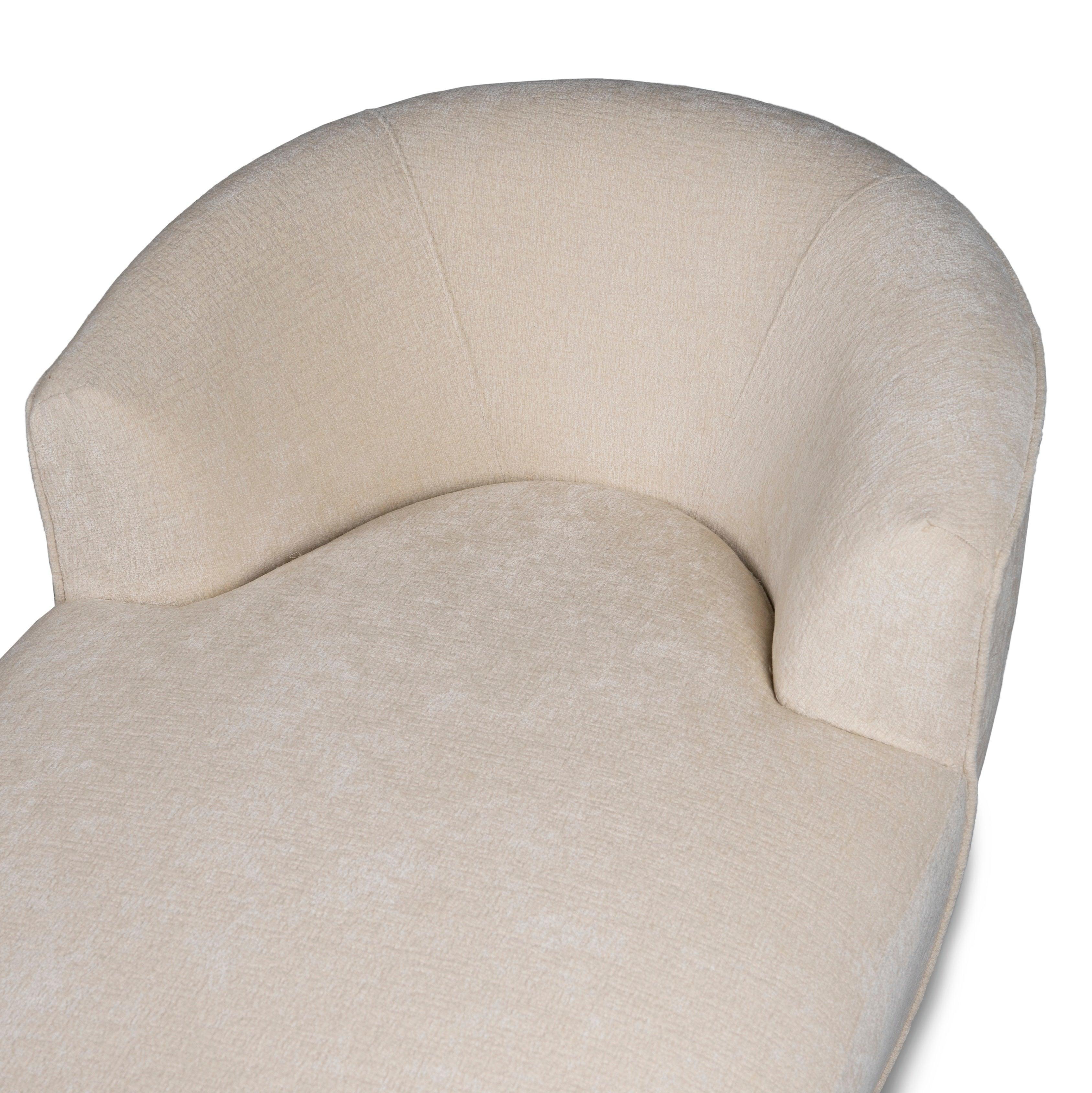 livinglovely.nl - Grasa White 9852 Fiore Fabric Long Sofa Fauteuil PTMD - Chaise longue - PTMD - livinglovely.nl