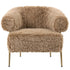 livinglovely.nl - Hair Brown Fauteuil Metaal Base PTMD - Fauteuil - PTMD - livinglovely.nl