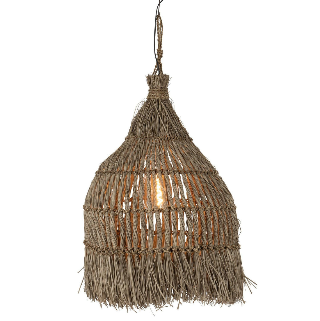 livinglovely.nl - Hanging Lamp Twist Grass Natural Large - Hanglamp - J-Line - livinglovely.nl