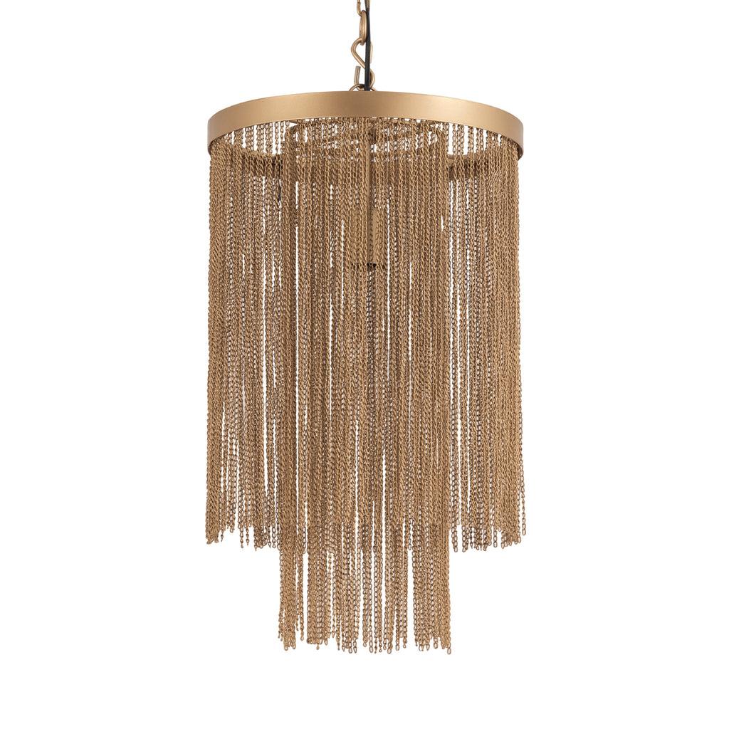 livinglovely.nl - Hanglamp Brenton - 30x30x50 cm - Ijzer - Goud PTMD - Hanglamp - PTMD - livinglovely.nl