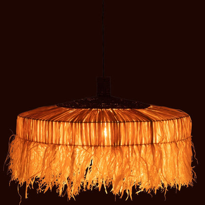 livinglovely.nl - Hanglamp Rond Raffia Naturel - Hanglamp - J-Line - livinglovely.nl