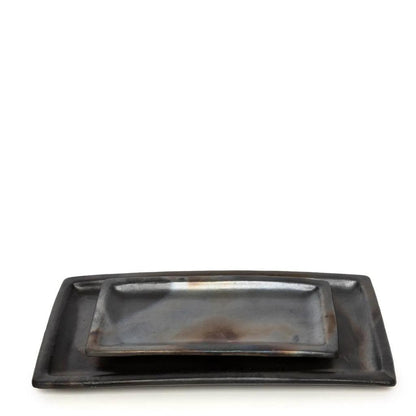 livinglovely.nl - Het Burned Sushi Bord - Zwart - Large - Sushibord - Bazar Bizar - livinglovely.nl