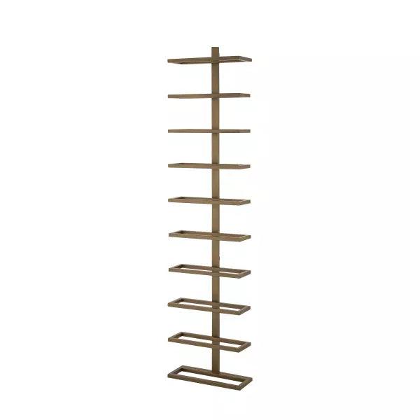 livinglovely.nl - Icon Wijnrek - 10 x 27 x 116 cm - Ijzer - Goud PTMD - Wijnrek - PTMD - livinglovely.nl