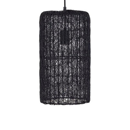 livinglovely.nl - Idris Black iron hanging lamp long wired cilinder PTMD - Hanglamp - PTMD - livinglovely.nl