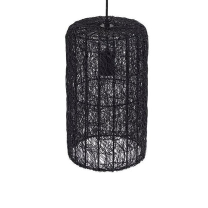 livinglovely.nl - Idris Black iron hanging lamp long wired cilinder PTMD - Hanglamp - PTMD - livinglovely.nl