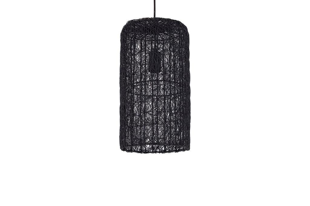 livinglovely.nl - Idris Black iron hanging lamp long wired cilinder PTMD - Hanglamp - PTMD - livinglovely.nl