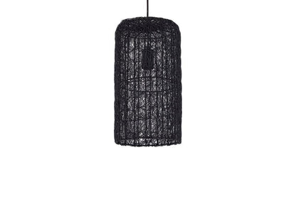 livinglovely.nl - Idris Black iron hanging lamp long wired cilinder PTMD - Hanglamp - PTMD - livinglovely.nl