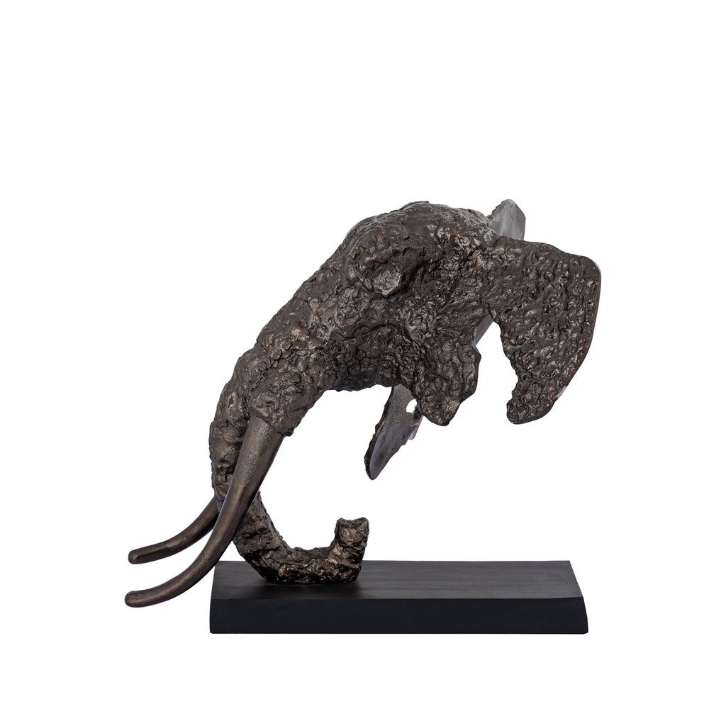 livinglovely.nl - Iriss Brass casted alu elephant statue black base PTMD - Beeld - PTMD - livinglovely.nl