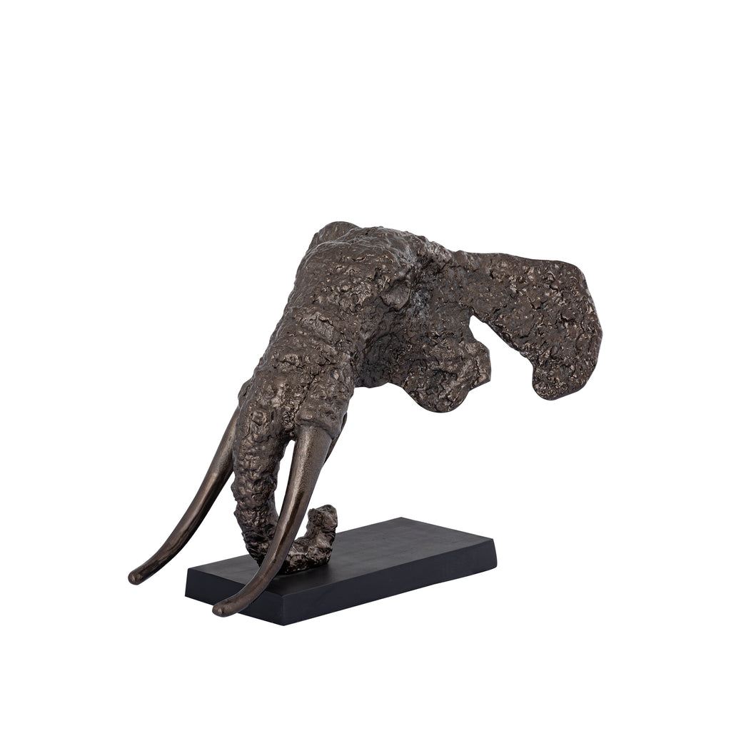 livinglovely.nl - Iriss Brass casted alu elephant statue black base PTMD - Beeld - PTMD - livinglovely.nl