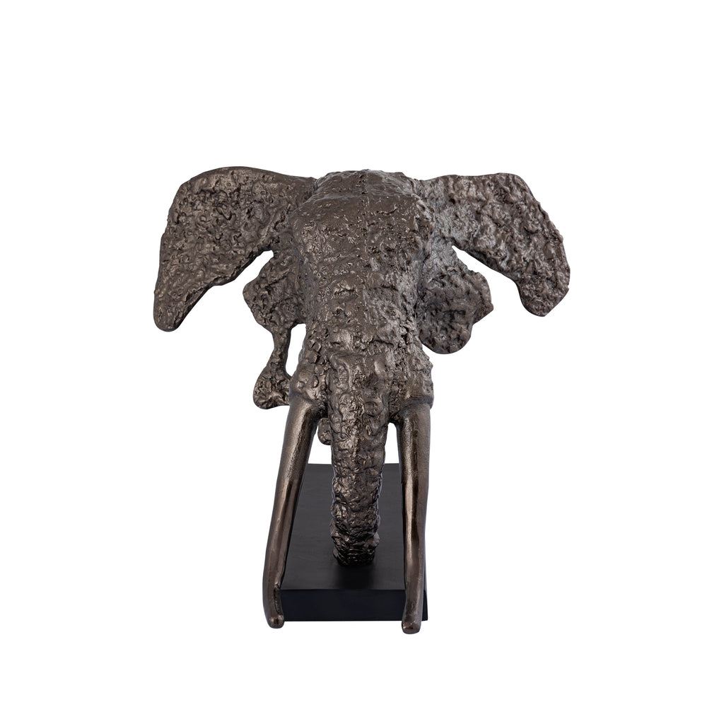 livinglovely.nl - Iriss Brass casted alu elephant statue black base PTMD - Beeld - PTMD - livinglovely.nl