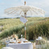 livinglovely.nl - J-Line - Parasol Macrame Katoen Wit Large - 210cm - Parasol - J-Line - livinglovely.nl