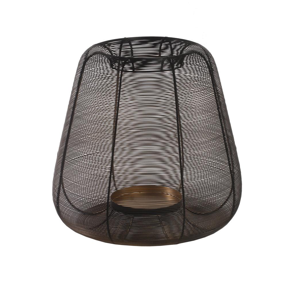 livinglovely.nl - Jaden Black Iron Windlicht Rond XL PTMD - Kaarshouder - PTMD - livinglovely.nl