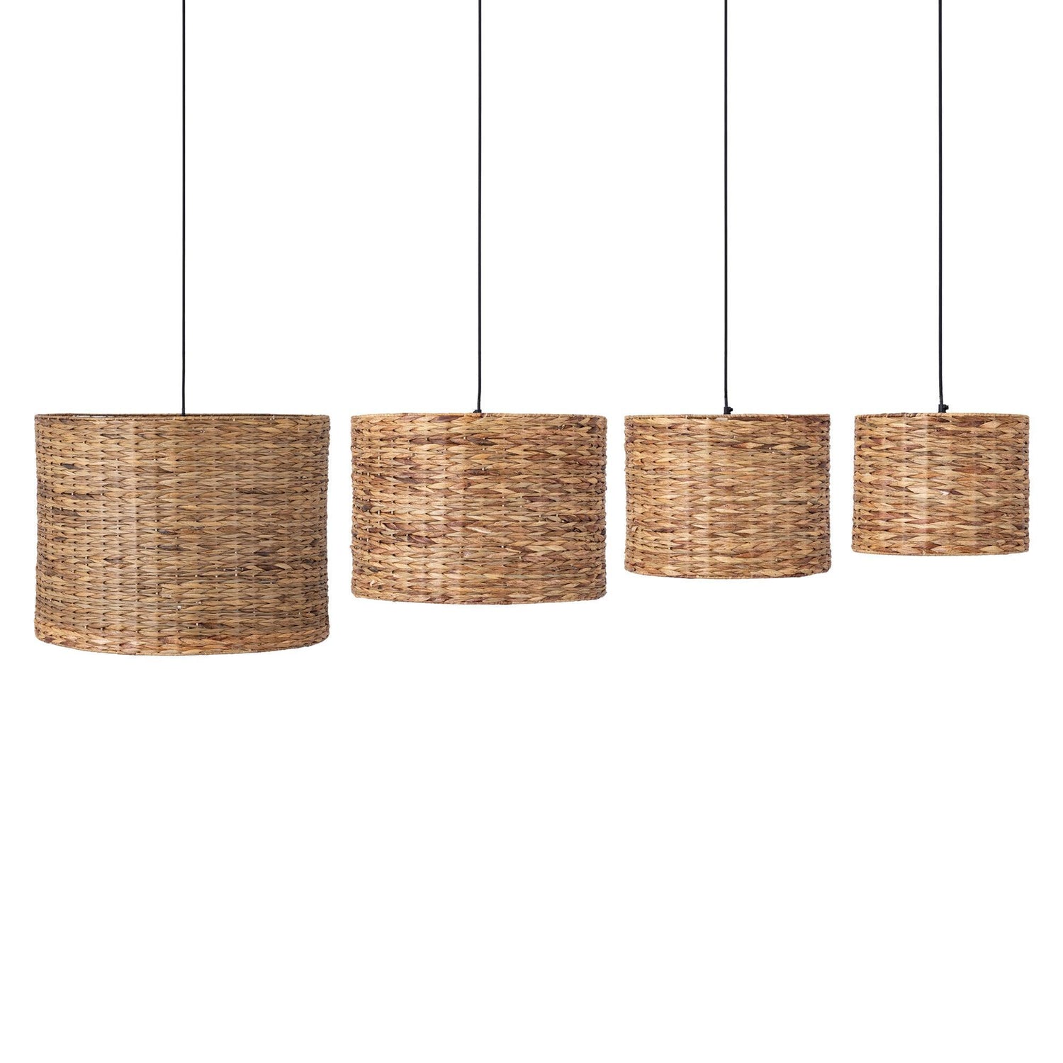 livinglovely.nl - Jaden Natural Seagrass Hanglamp Lamp Set van 4 PTMD - Hanglamp - PTMD - livinglovely.nl