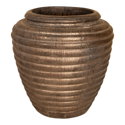 livinglovely.nl - Jerzy Bronze Keramische Pot Large PTMD - Pot - PTMD - livinglovely.nl