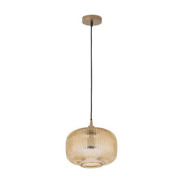 livinglovely.nl - Juliet Hanglamp - 26 x 26 x 21 cm - Glas - Goud PTMD - Hanglamp - PTMD - livinglovely.nl