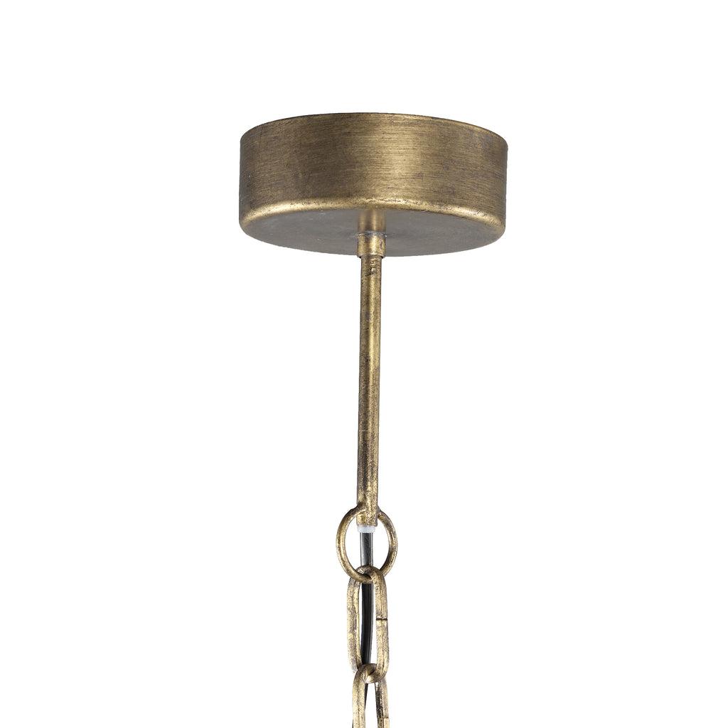 livinglovely.nl - Katie Gold metal hanging lamp with leaves L PTMD - Hanglamp - PTMD - livinglovely.nl