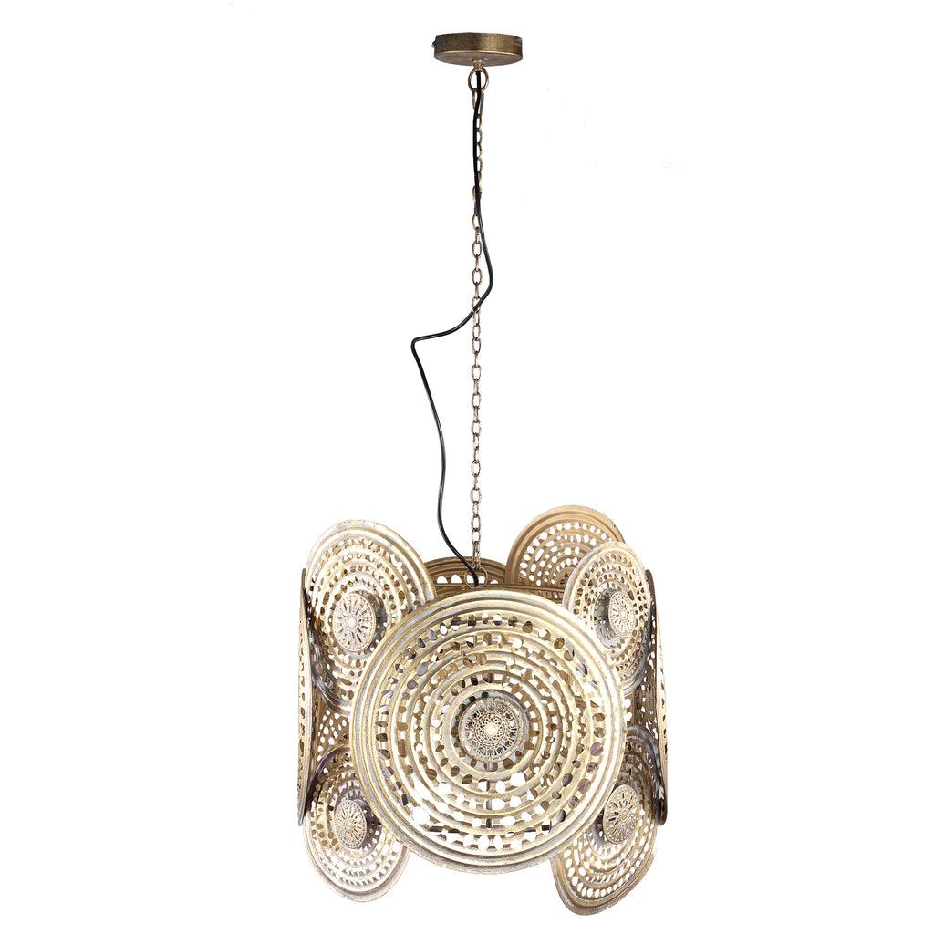 livinglovely.nl - Kieran Hanglamp - H51 x Ø50 cm - Ijzer - Goud PTMD - Hanglamp - PTMD - livinglovely.nl