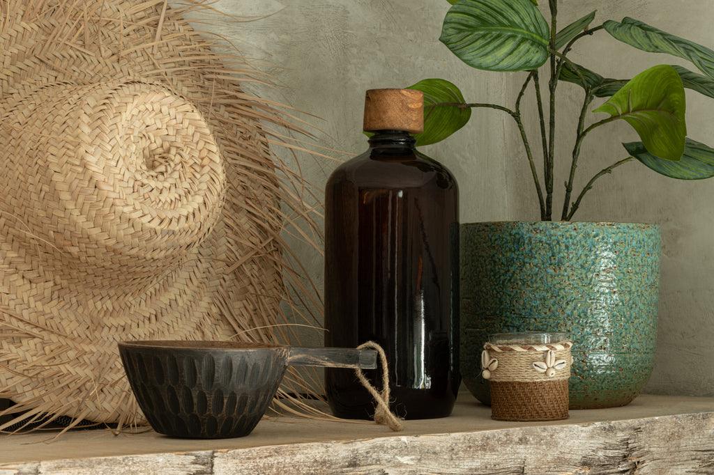 livinglovely.nl - Kom Handvat Mango Hout Zwart/Bruin - Kom - J-Line - livinglovely.nl