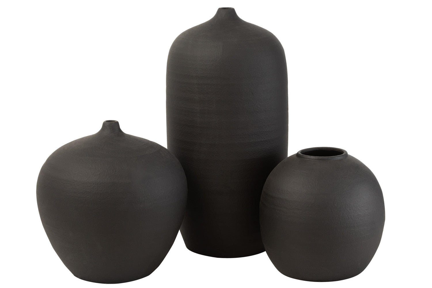 livinglovely.nl - Kruik Hoog Cement Zwart - Pot - J-Line - livinglovely.nl