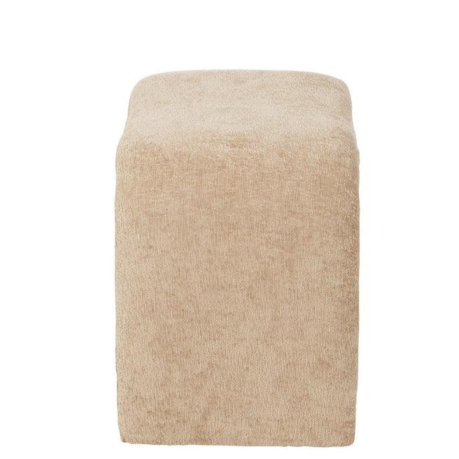 livinglovely.nl - Kruk N Shape Textiel Beige - Kruk - J-Line - livinglovely.nl