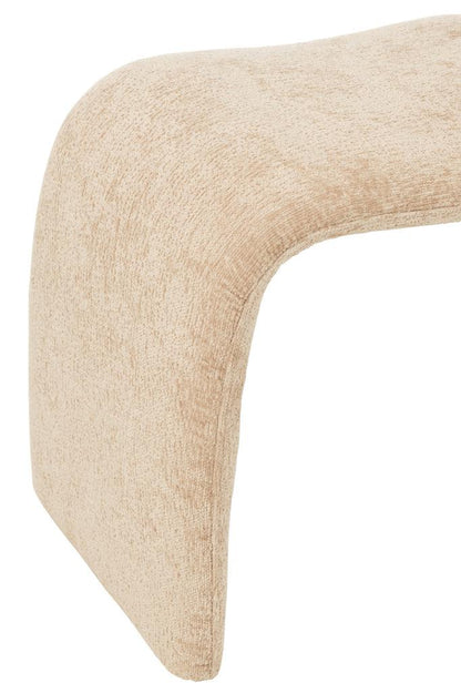 livinglovely.nl - Kruk N Shape Textiel Beige - Kruk - J-Line - livinglovely.nl